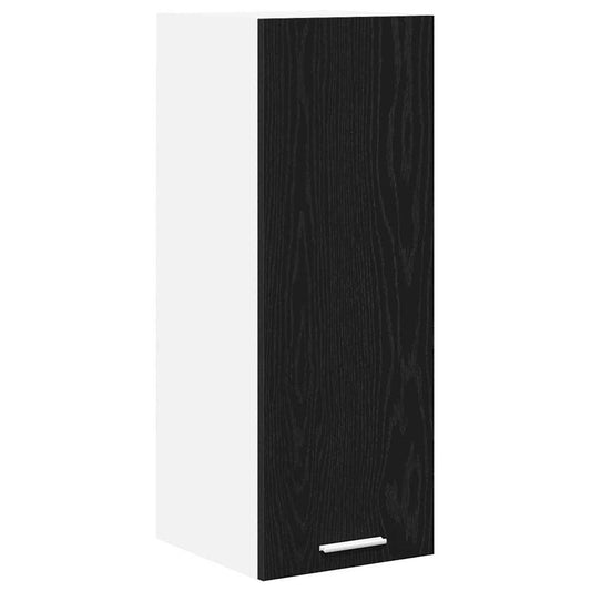 vidaXL Hanging Cabinet Black Oak and White 30 x 31 x 80 cm