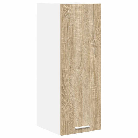 vidaXL Hanging Cabinet Sonoma Oak and White 30 x 31 x 80 cm