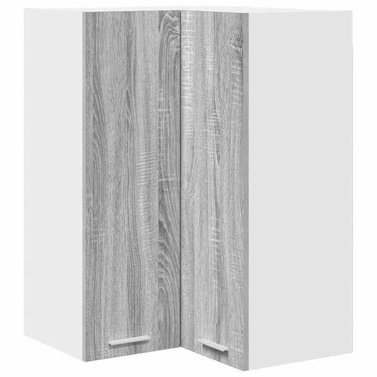 vidaXL Hanging Cabinet Grey Sonoma and White 57 x 57 x 80 cm
