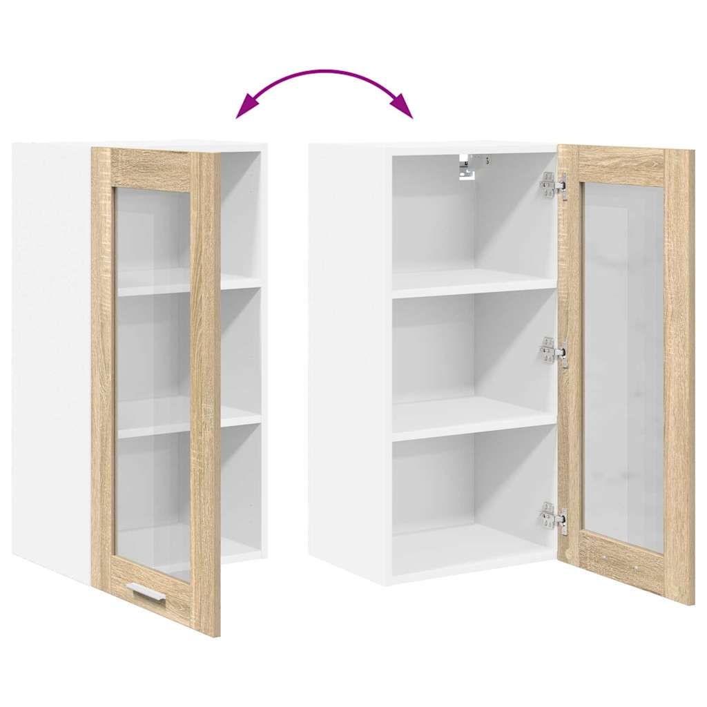 vidaXL Hanging Cabinet Sonoma Oak 40 x 31 x 80 cm Engineered Wood