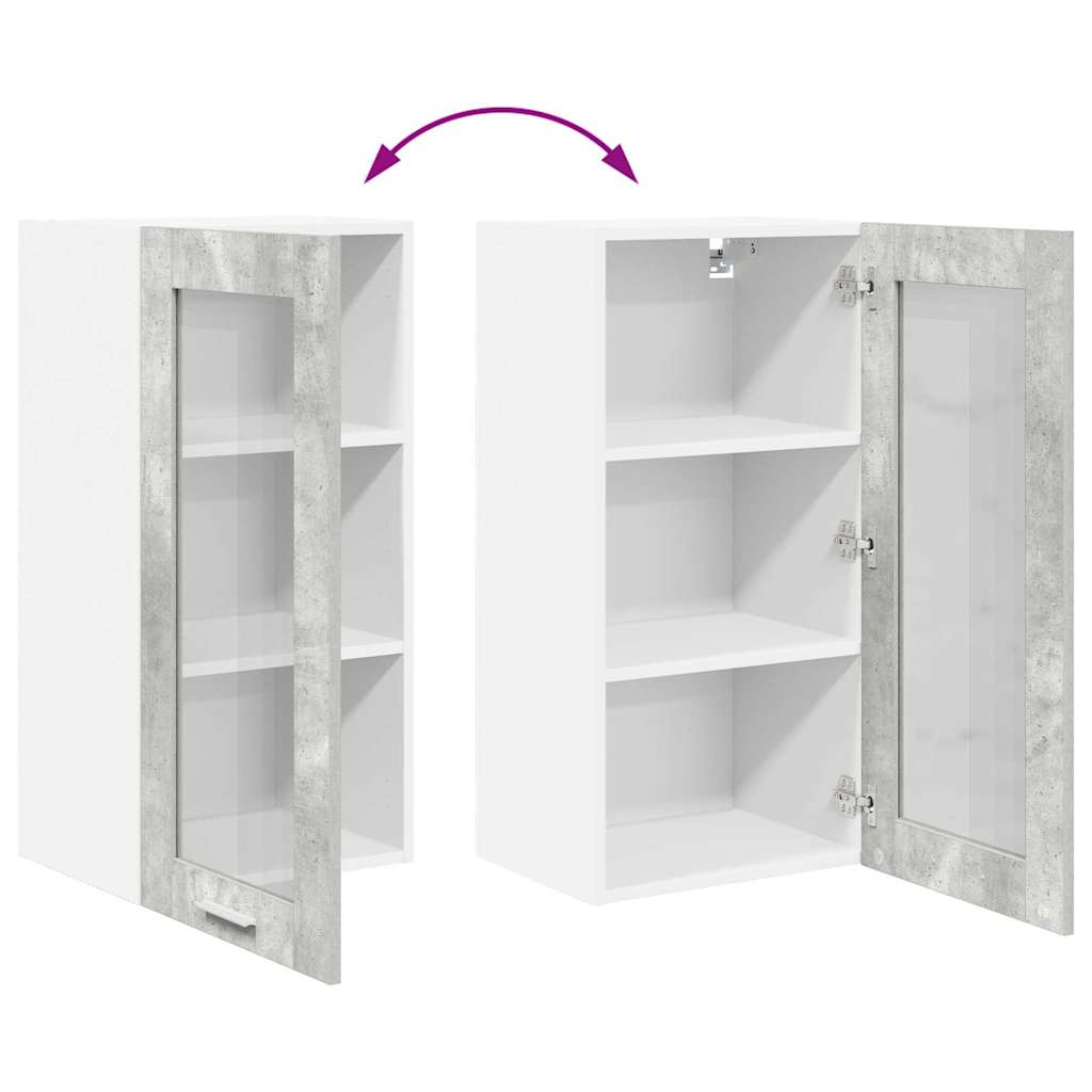 vidaXL Hanging Cabinet Concrete Grey 40 x 31 x 80 cm Engineered Wood