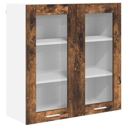 vidaXL Hanging Cabinet Smoked Oak 80 x 31 x 80 cm Engineered Wood