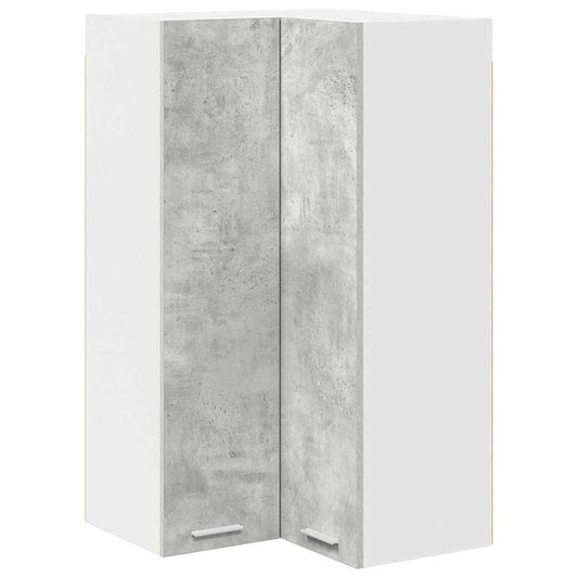 vidaXL Hanging Cabinet Concrete Grey and White 57 x 57 x 100 cm