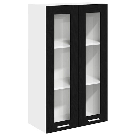 vidaXL Hanging Cabinet Riga Black Oak 60 x 31 x 100 cm Engineered Wood
