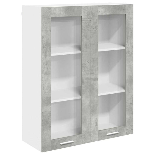 vidaXL Hanging Cabinet Concrete Grey 80 x 31 x 100 cm Engineered Wood