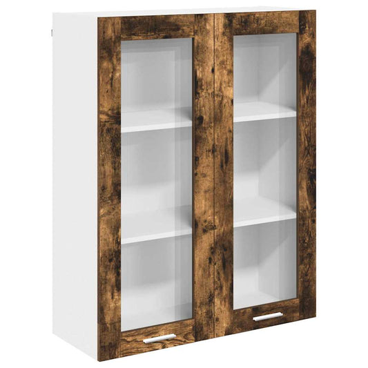 vidaXL Hanging Cabinet Smoked Oak 80 x 31 x 100 cm Engineered Wood