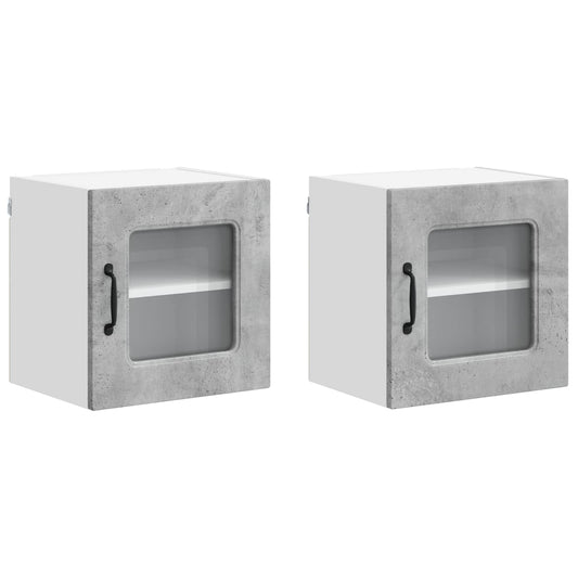 vidaXL Dishwasher Panel Kalmar 2 pcs Concrete Grey 40 x 31 x 40 cm