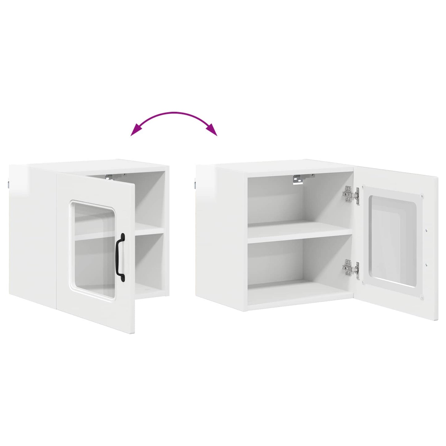 vidaXL Dishwasher Panel Kalmar High Gloss White 40 x 31 x 40 cm