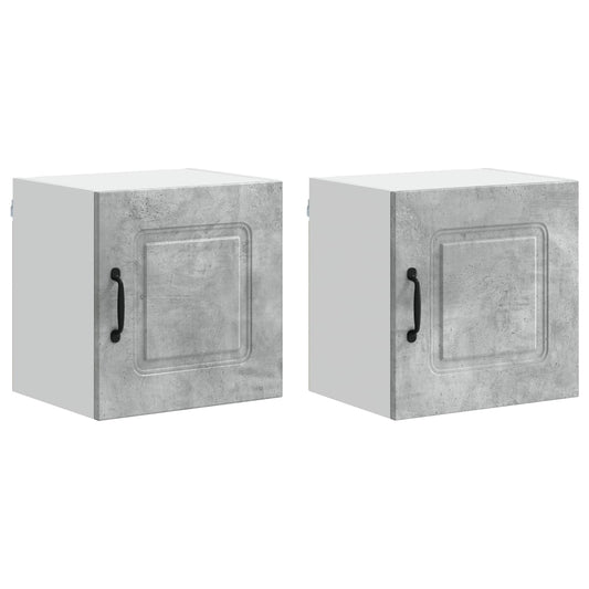 vidaXL Dishwasher Panel Kalmar 2 pcs Concrete Grey 40 x 31 x 40 cm
