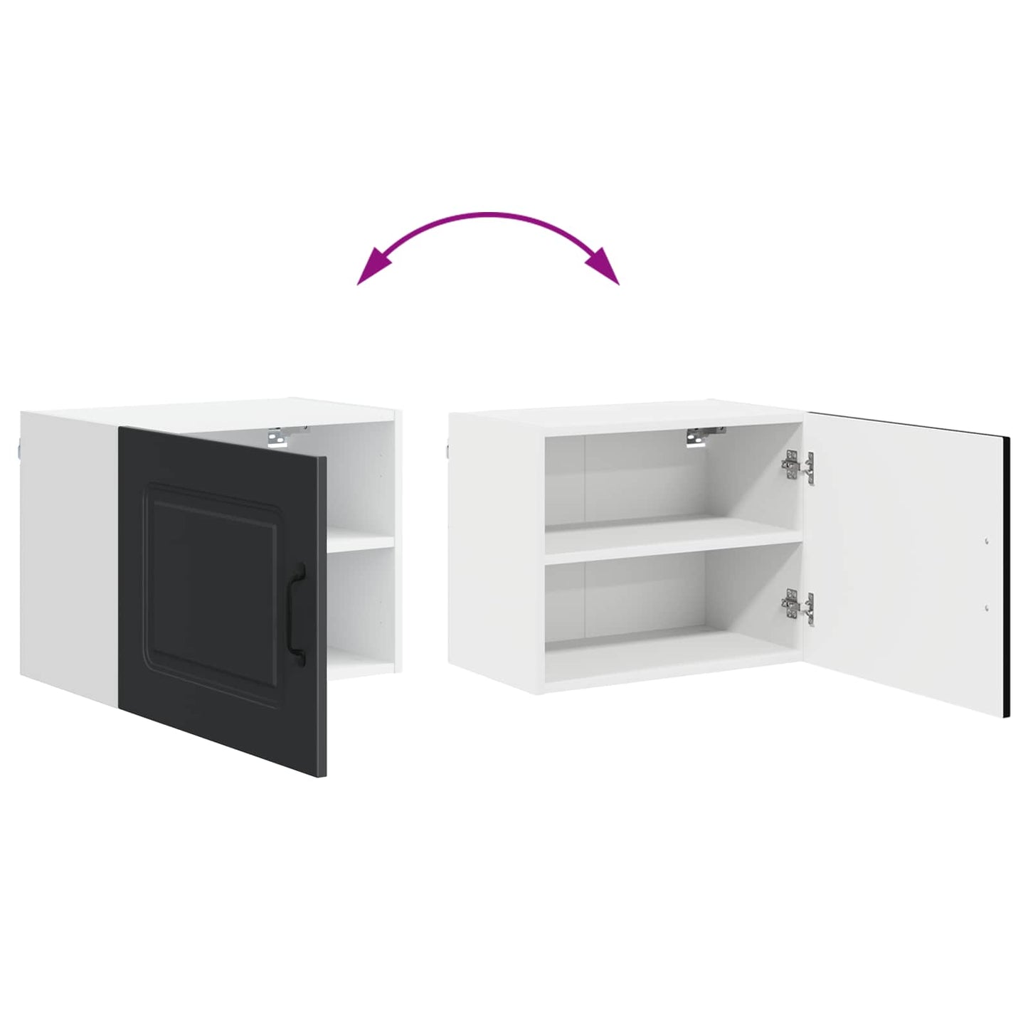 vidaXL Dishwasher Panel Kalmar Black 50 x 31 x 40 cm Engineered Wood