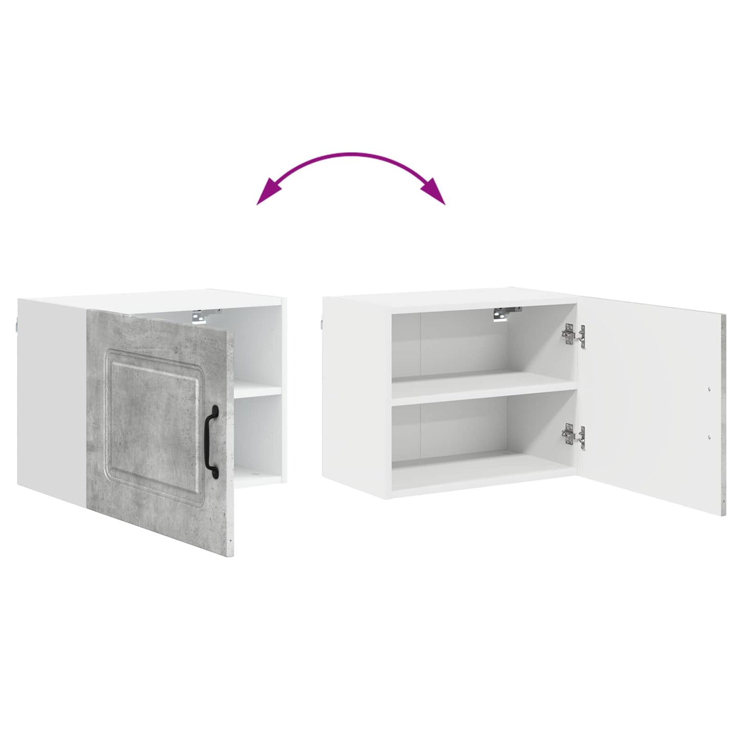 vidaXL Dishwasher Panel Kalmar Concrete Grey 50 x 31 x 40 cm