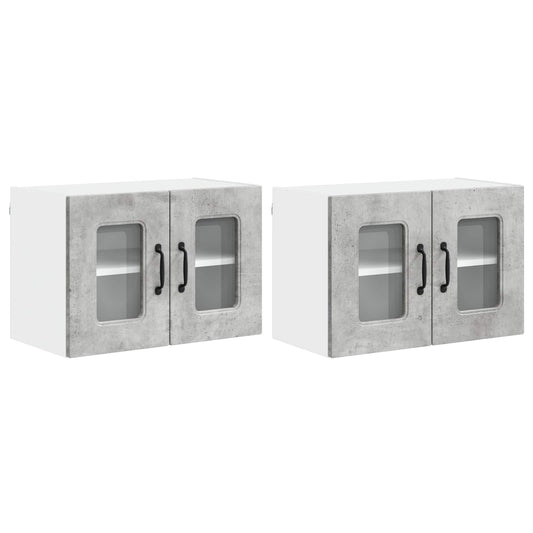 vidaXL Dishwasher Panel Kalmar 2 pcs Concrete Grey 60 x 31 x 40 cm