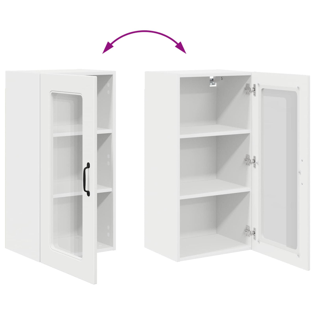 vidaXL Dishwasher Panel Kalmar 2 pcs White Engineered Wood