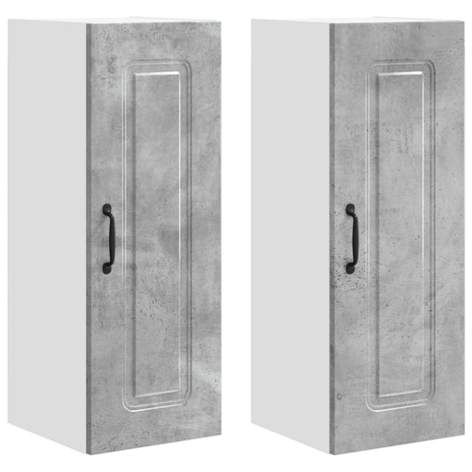 vidaXL Dishwasher Panel Kalmar 2 pcs Concrete Grey 30 x 31 x 80 cm