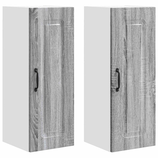 vidaXL Dishwasher Panel Kalmar 2 pcs Grey Sonoma 30 x 31 x 80 cm