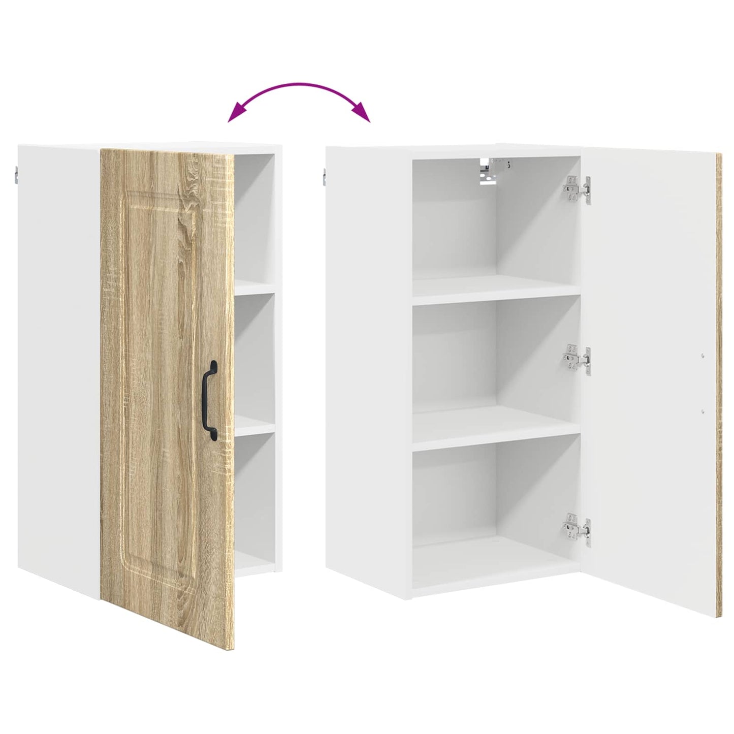 vidaXL Dishwasher Panel with Storage Kalmar Sonoma Oak 40 x 31 x 80 cm
