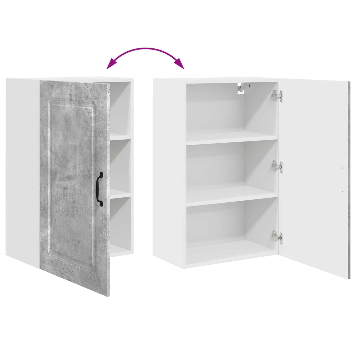 vidaXL Dishwasher Panel Kalmar Concrete Grey 50 x 31 x 80 cm