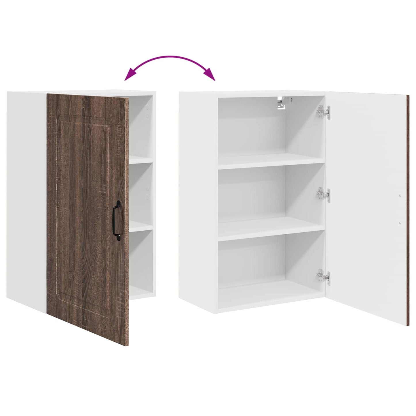 vidaXL Dishwasher Panel Kalmar Brown Oak 50 x 31 x 80 cm