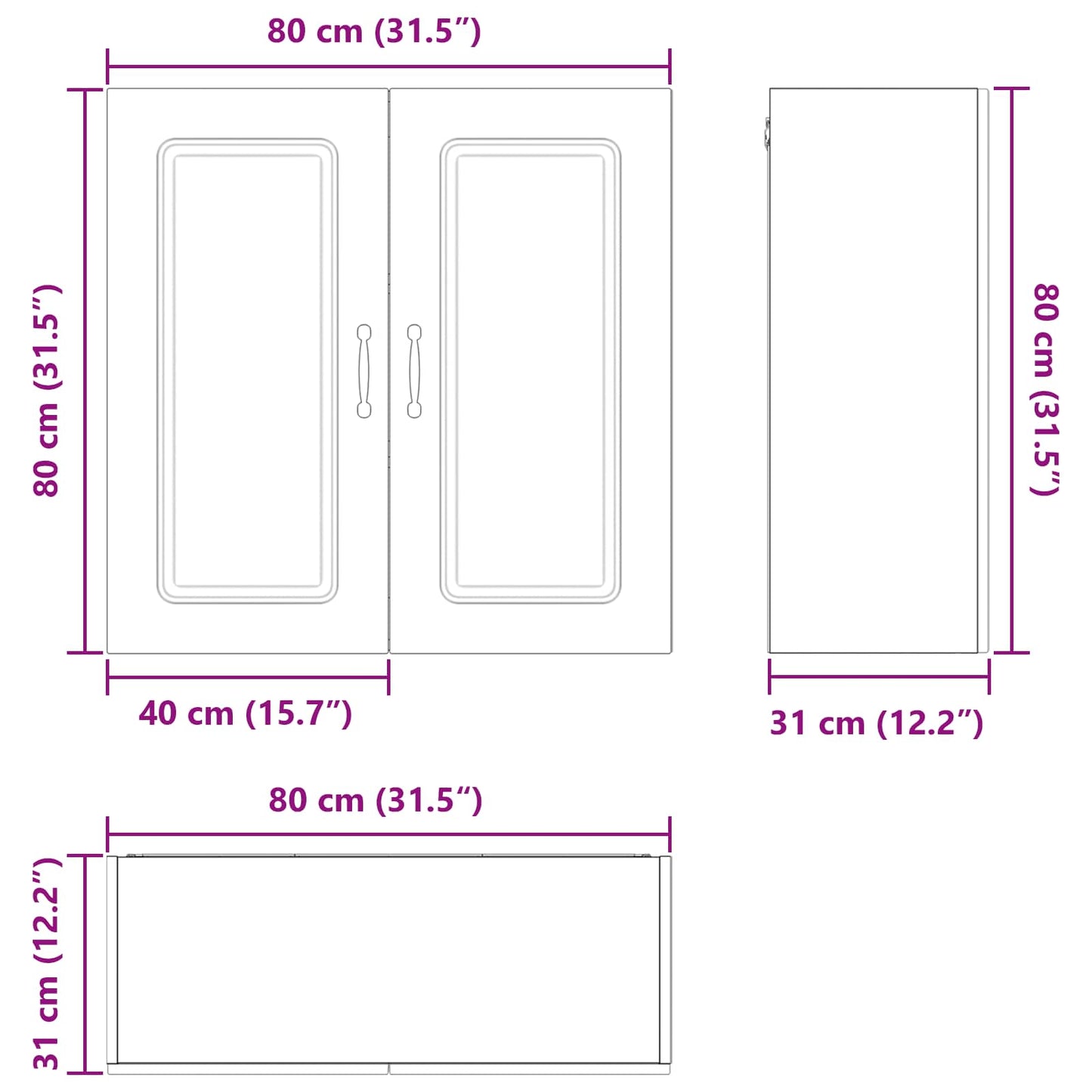 vidaXL Dishwasher Panel Kalmar Artisan Oak 80 x 31 x 80 cm
