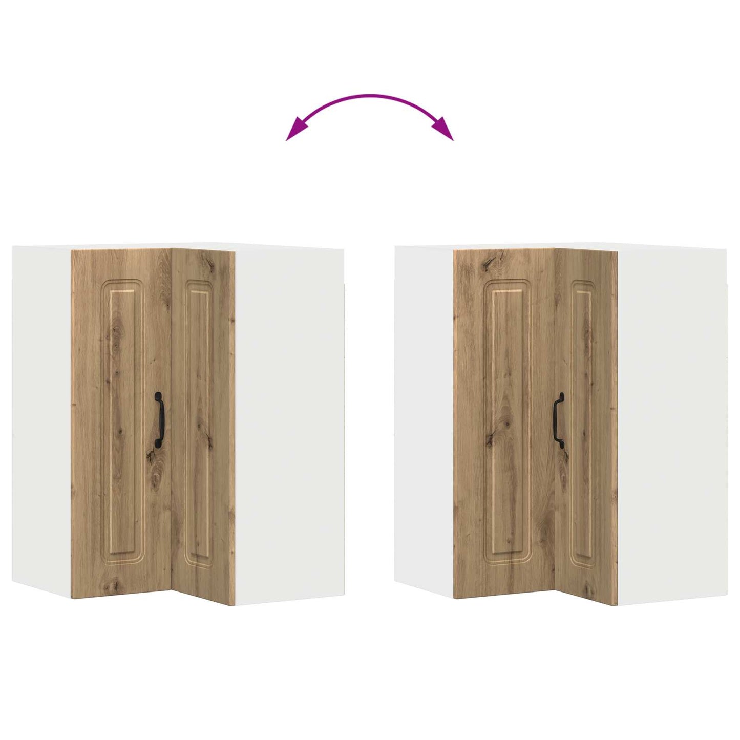 vidaXL Dishwasher Panel Kalmar Artisan Oak 57 x 57 x 80 cm