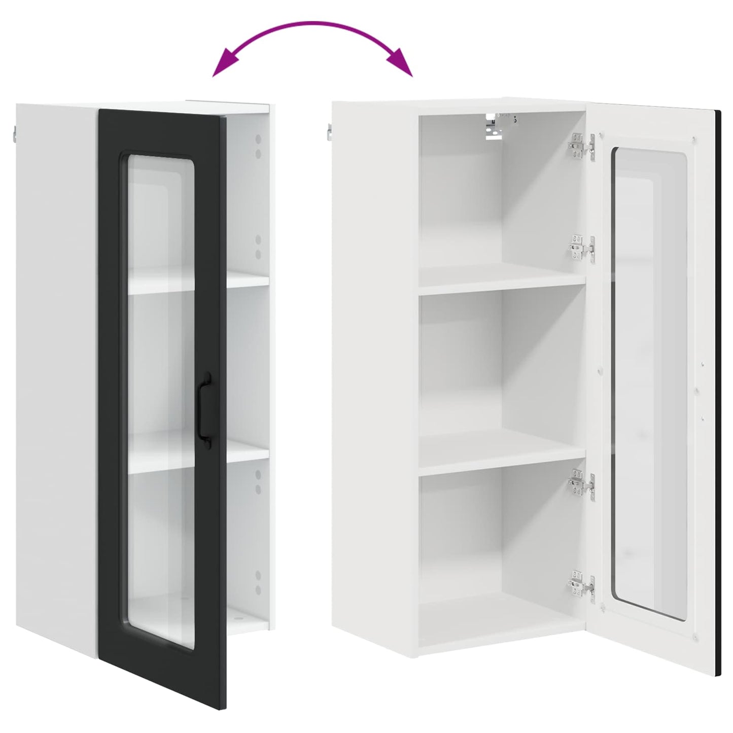 vidaXL Dishwasher Panel Kalmar Black 40 x 31 x 100 cm Engineered Wood