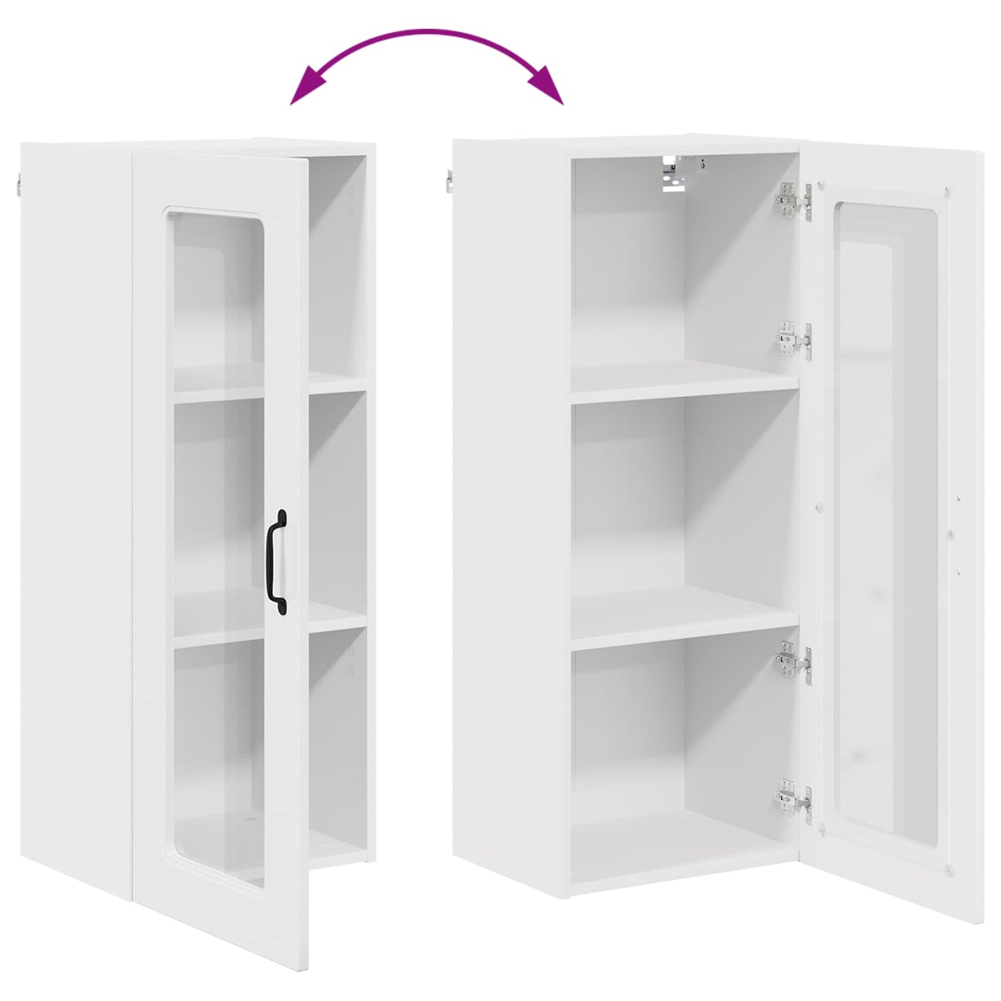 vidaXL Dishwasher Panel Kalmar High Gloss White 40 x 31 x 100 cm