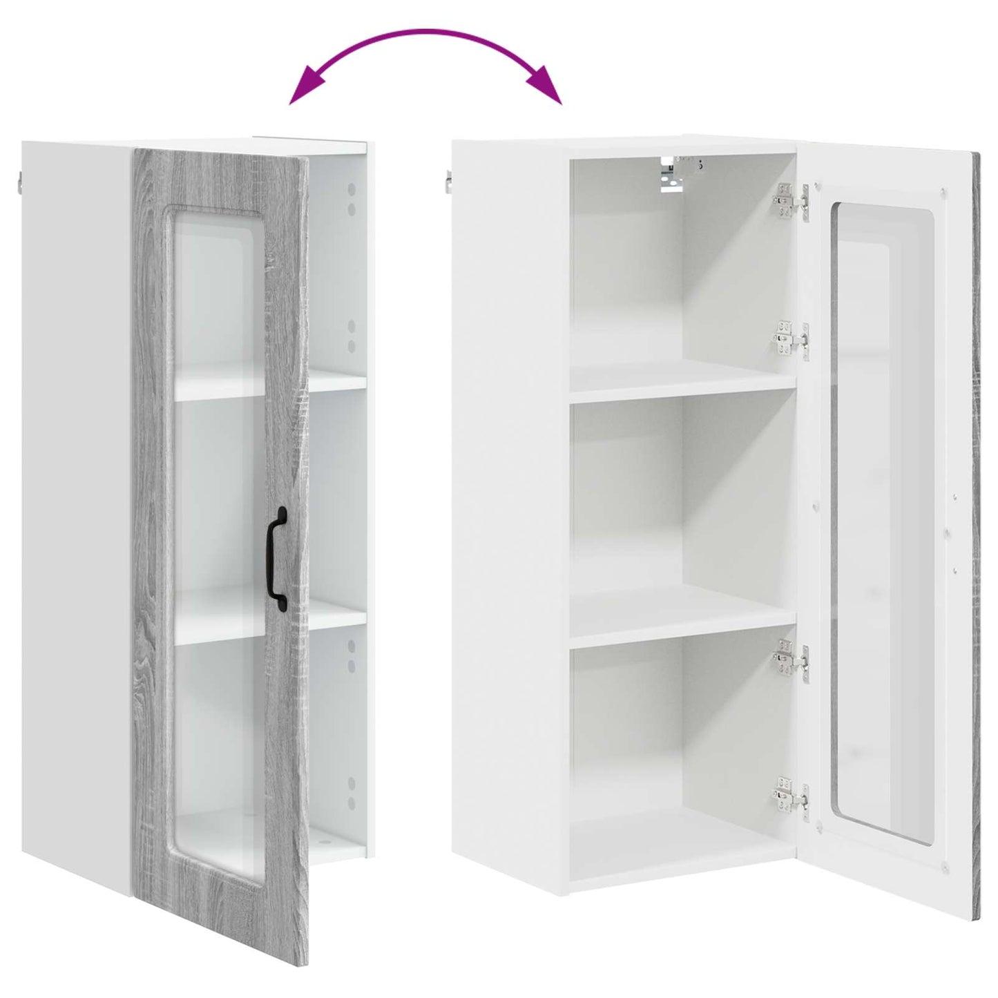 vidaXL Dishwasher Panel Kalmar Grey Sonoma 40 x 31 x 100 cm