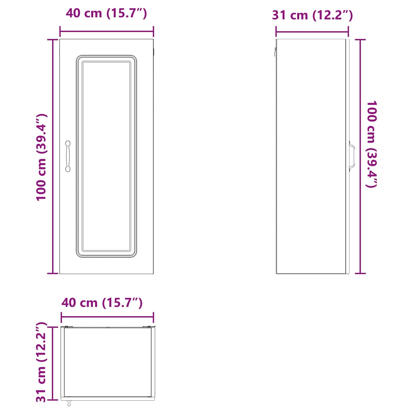 vidaXL Dishwasher Panel Kalmar Old Wood 40 x 31 x 100 cm