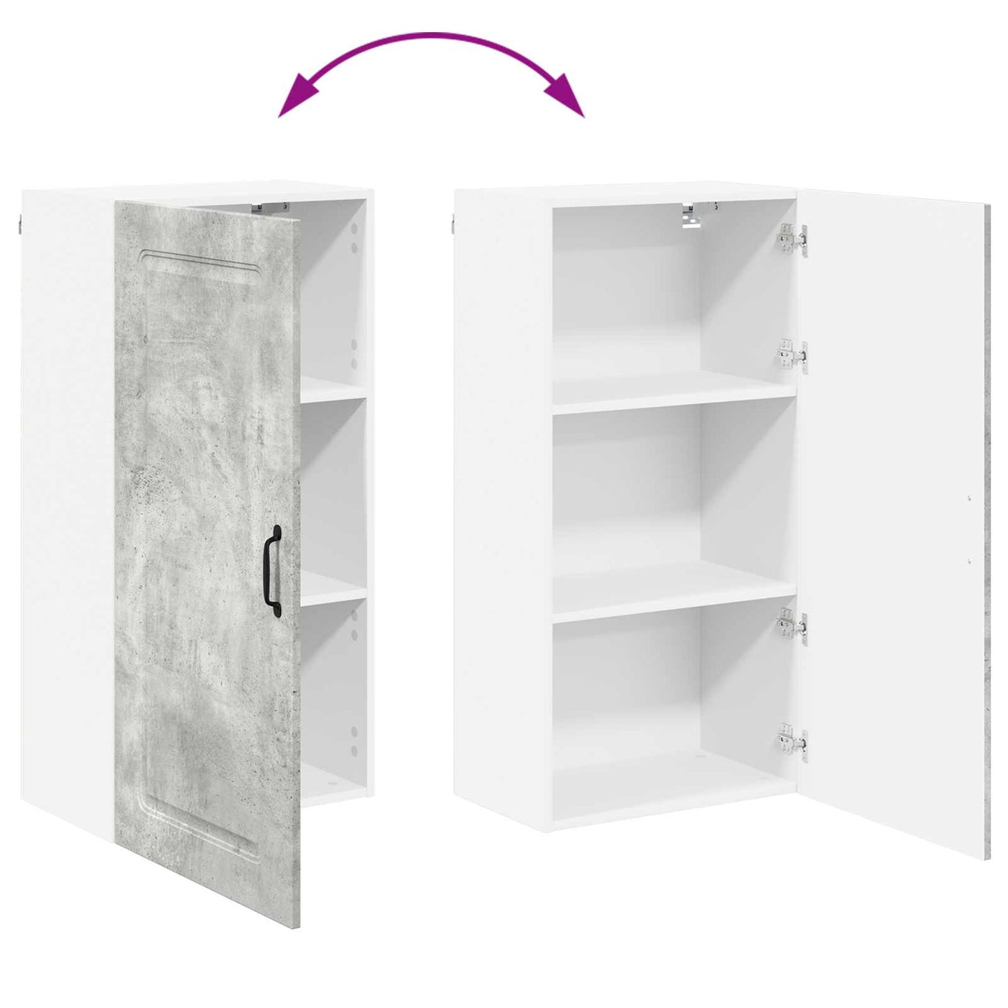 vidaXL Dishwasher Panel Kalmar Concrete Grey 50 x 31 x 100 cm