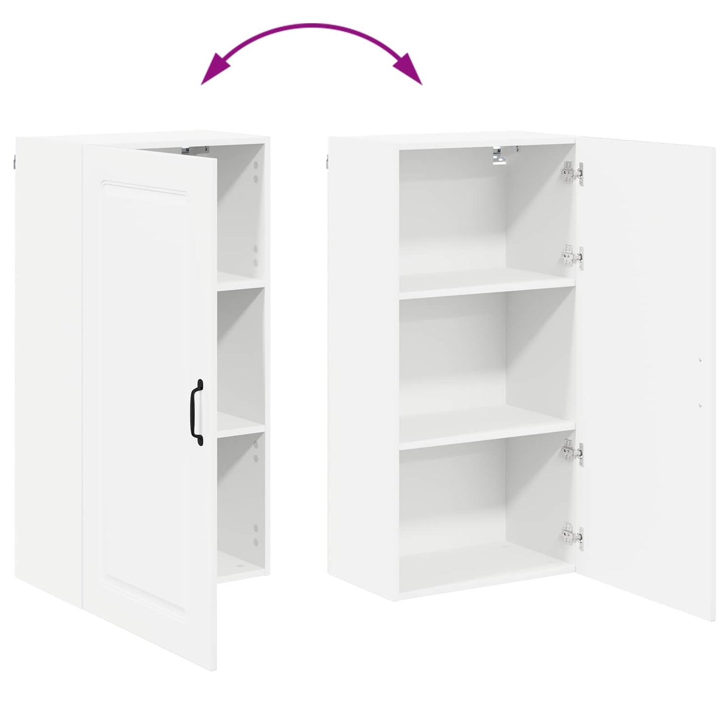 vidaXL Dishwasher Panel Kalmar High Gloss White 50 x 31 x 100 cm