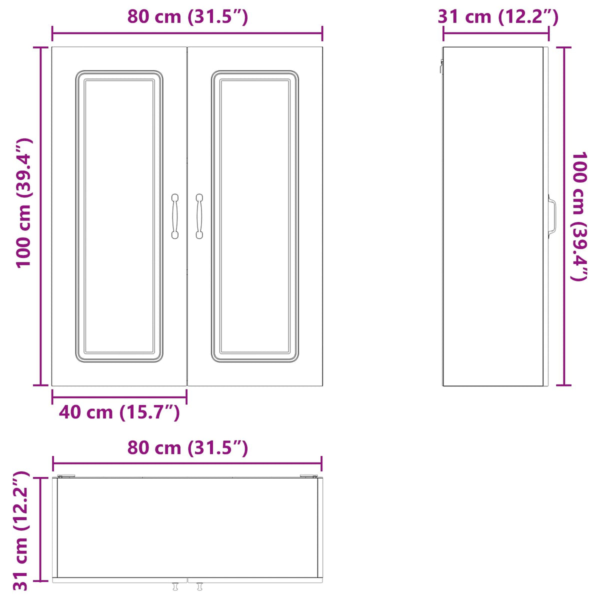vidaXL Dishwasher Panel Kalmar Brown Oak 80 x 31 x 100 cm