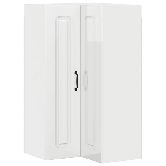 vidaXL Dishwasher Panel Kalmar High Gloss White 57 x 57 x 100 cm