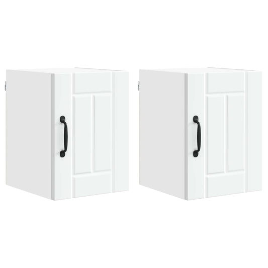 vidaXL Wall Cabinet LUCCA 2 pcs White 30 x 31 x 40 cm Engineered Wood