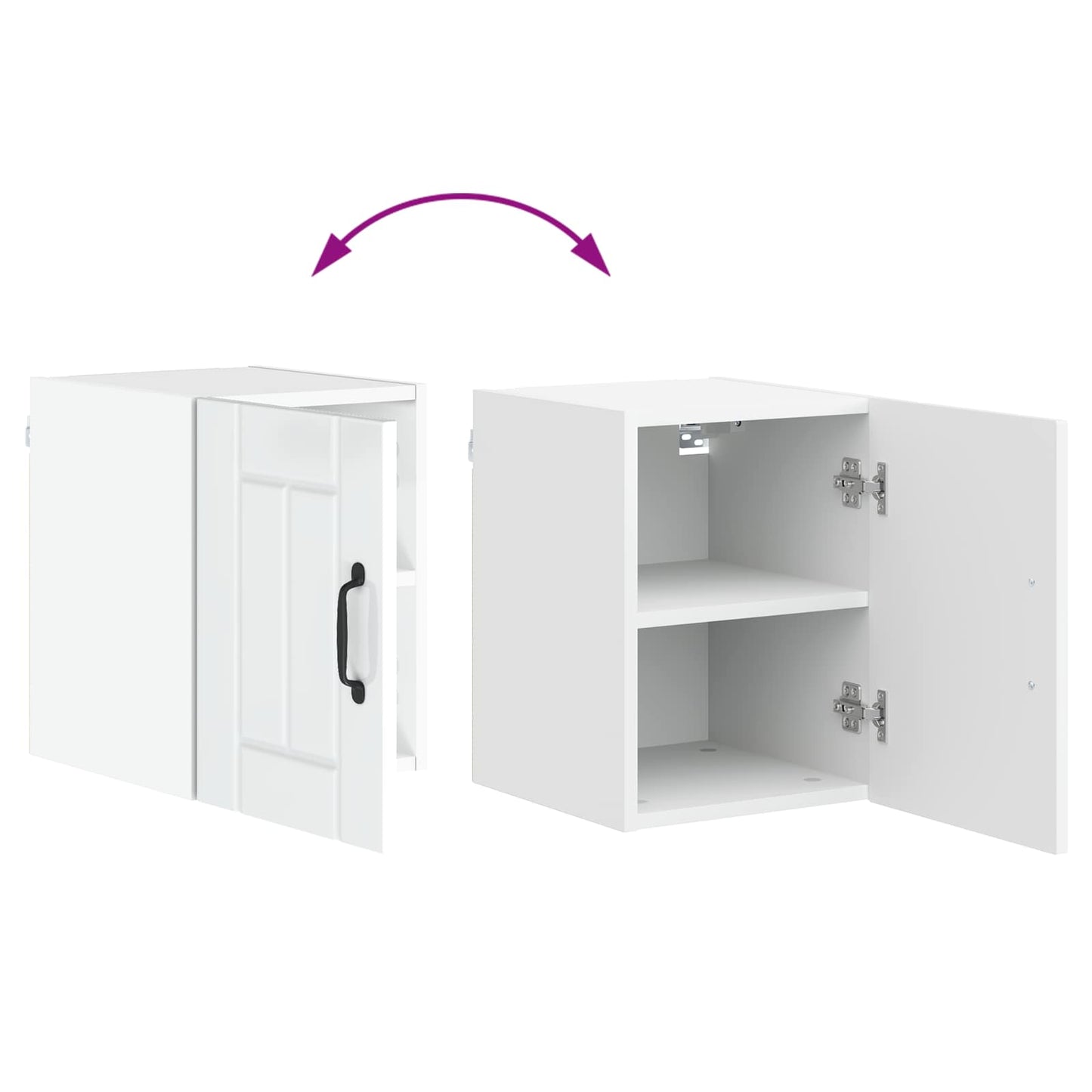 vidaXL Wall Cabinet LUCCA High Gloss White 30 x 31 x 40 cm