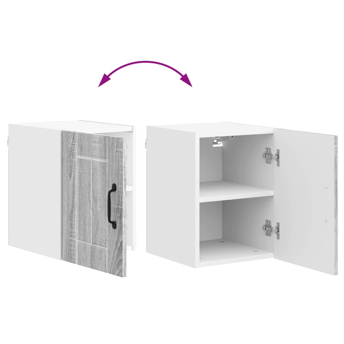 vidaXL Wall Cabinet LUCCA Grey Sonoma 30 x 31 x 40 cm Engineered Wood