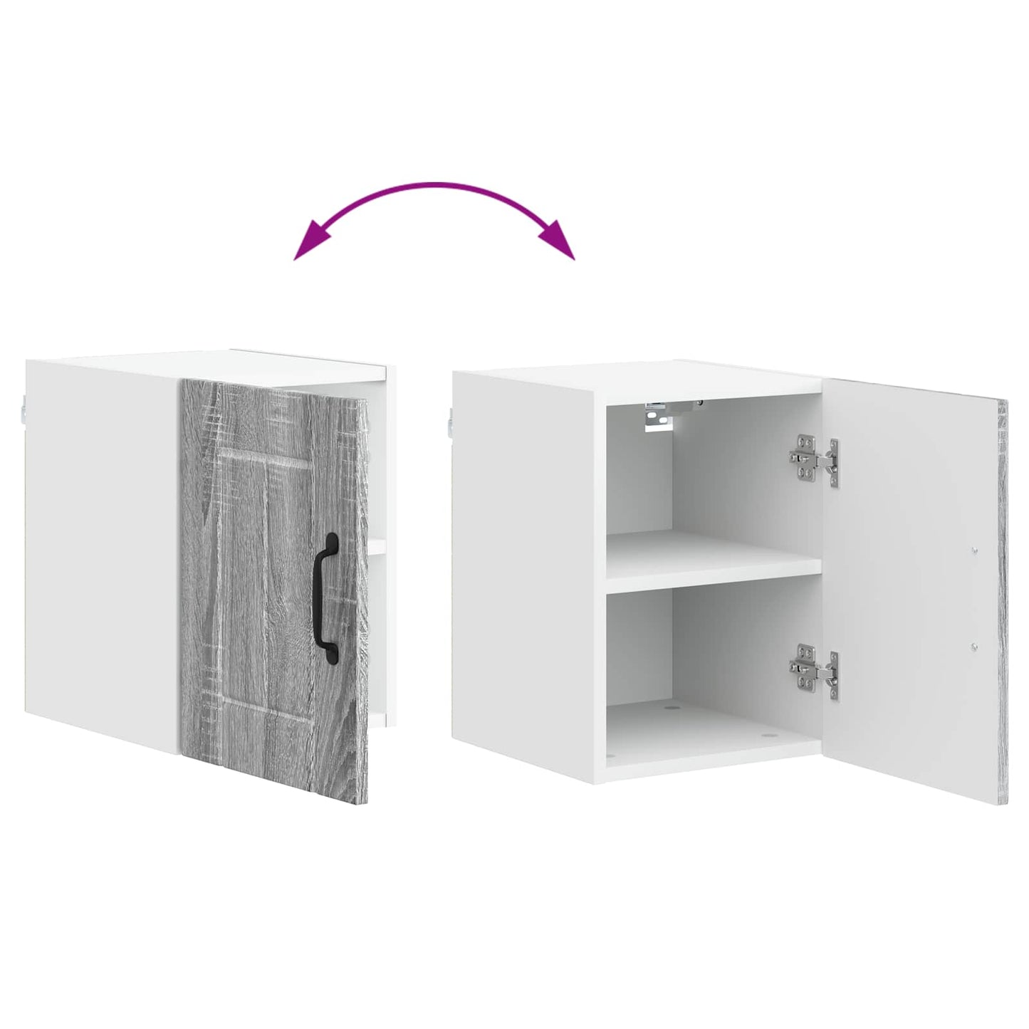 vidaXL Wall Cabinet LUCCA Grey Sonoma 30 x 31 x 40 cm Engineered Wood
