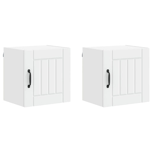 vidaXL Wall Cabinet LUCCA 2 pcs White 40 x 31 x 40 cm Engineered Wood