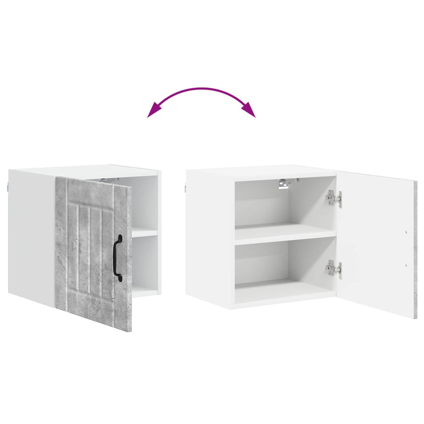 vidaXL Wall Cabinet LUCCA Concrete Grey 40 x 31 x 40 cm