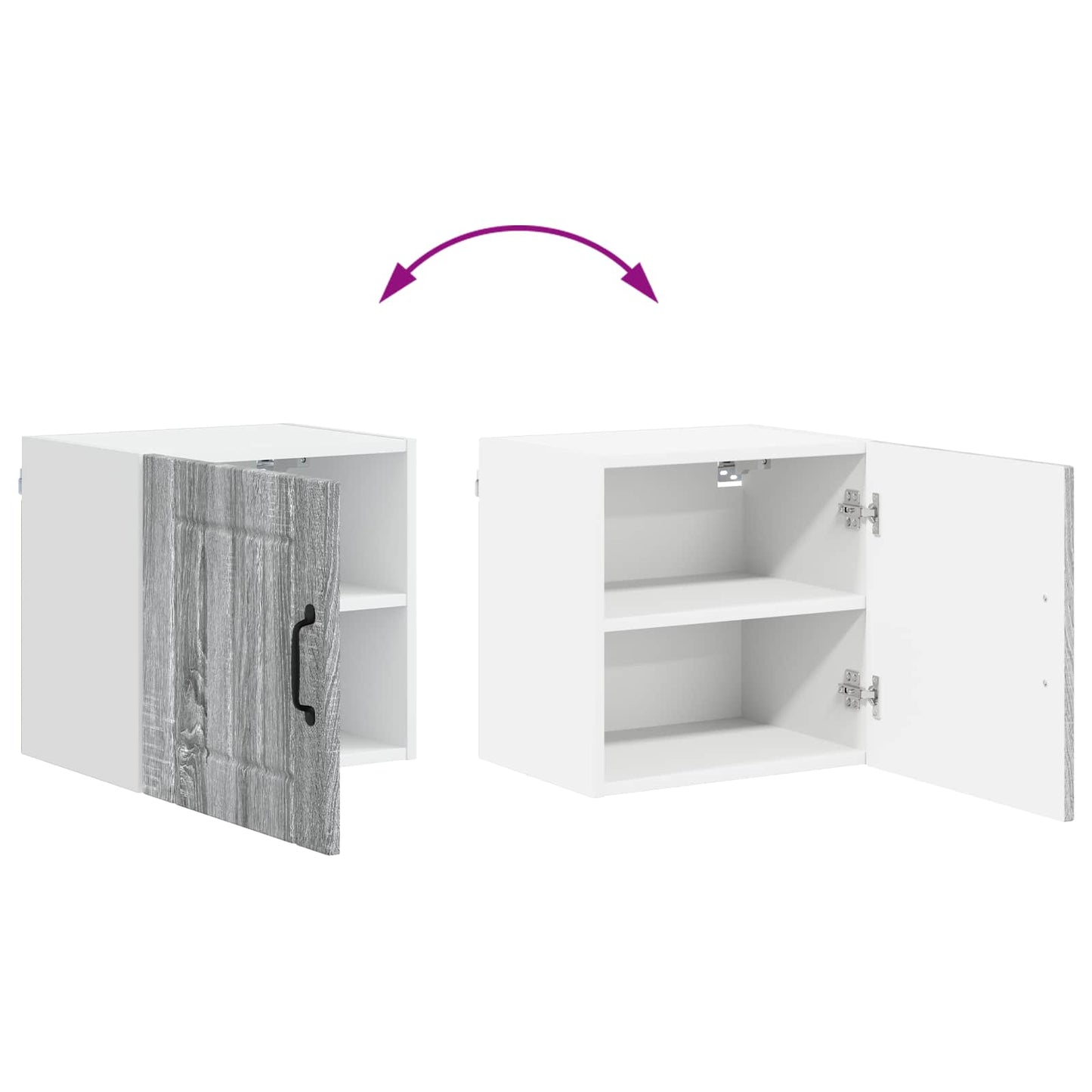 vidaXL Wall Cabinet LUCCA Grey Sonoma 40 x 31 x 40 cm Engineered Wood