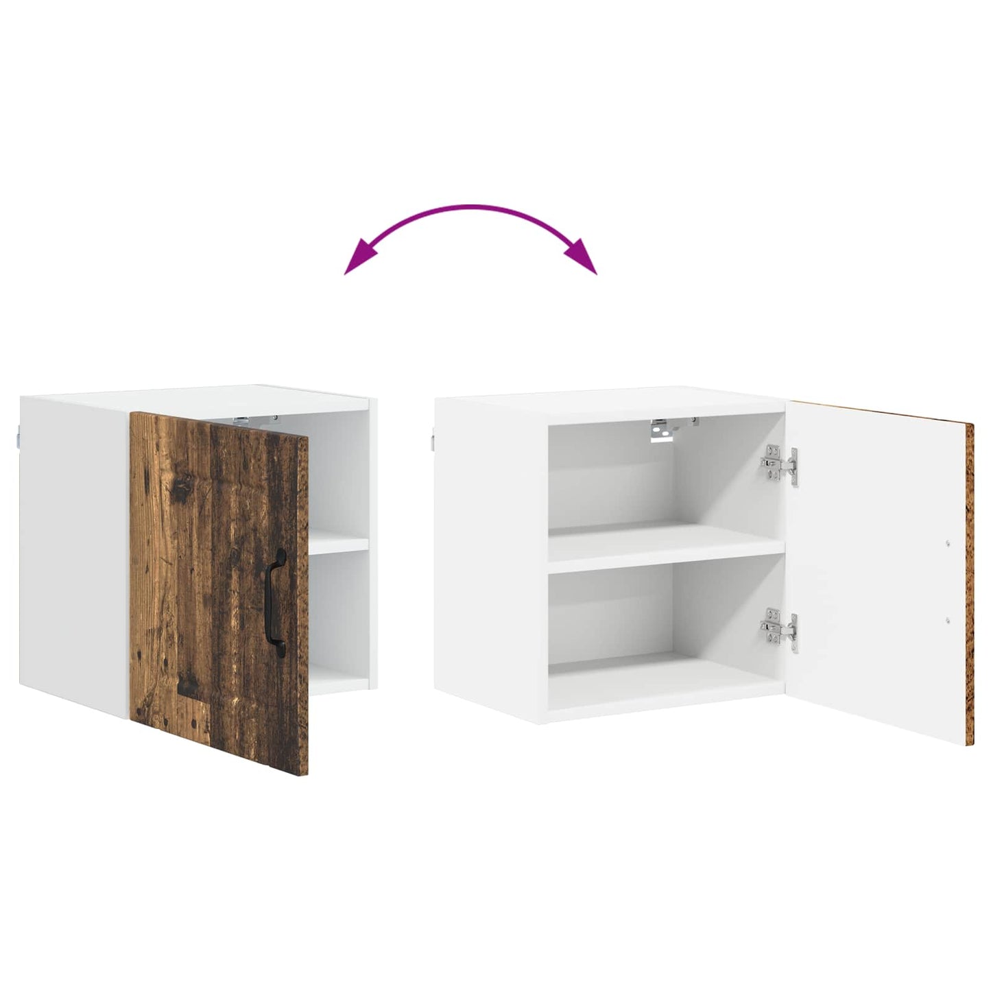 vidaXL Wall Cabinet LUCCA Old Wood 40 x 31 x 40 cm Engineered Wood
