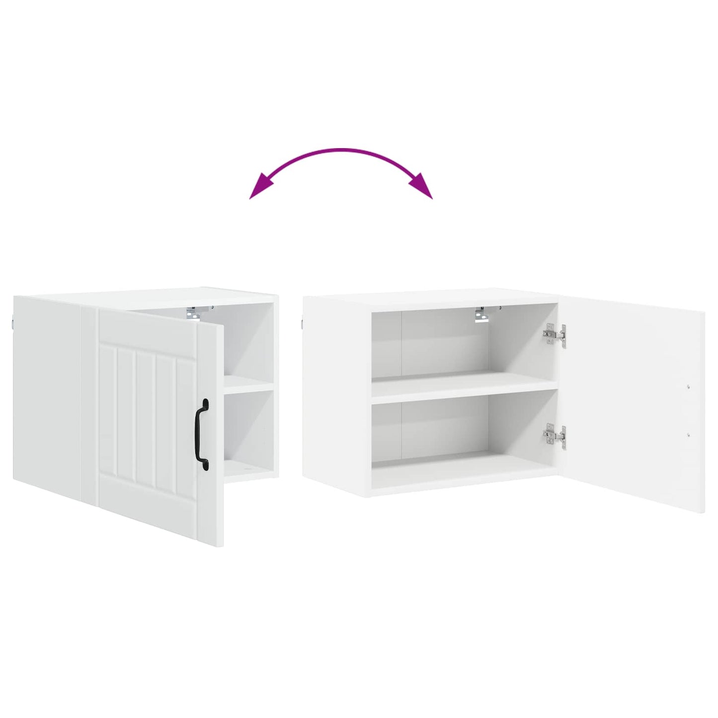 vidaXL Wall Cabinet LUCCA White 50 x 31 x 40 cm Engineered Wood