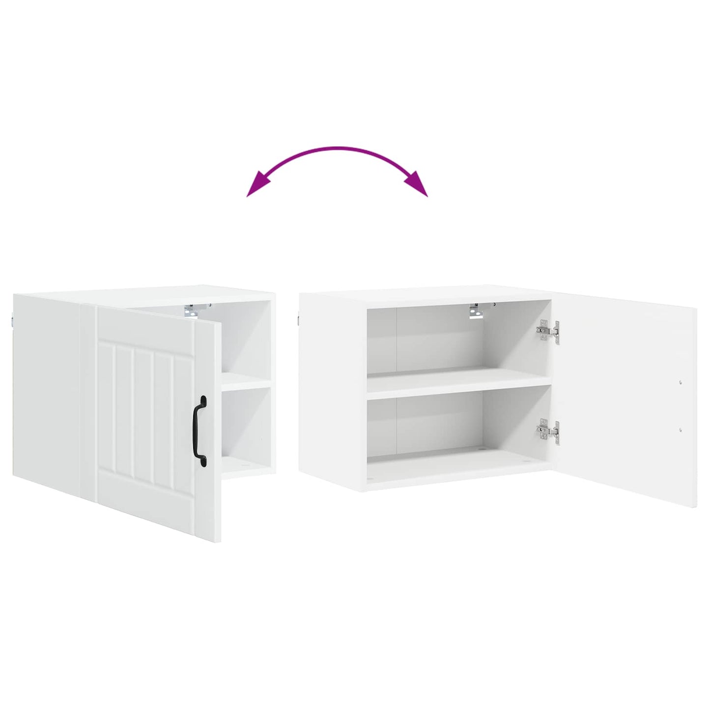 vidaXL Wall Cabinet LUCCA High Gloss White 50 x 31 x 40 cm