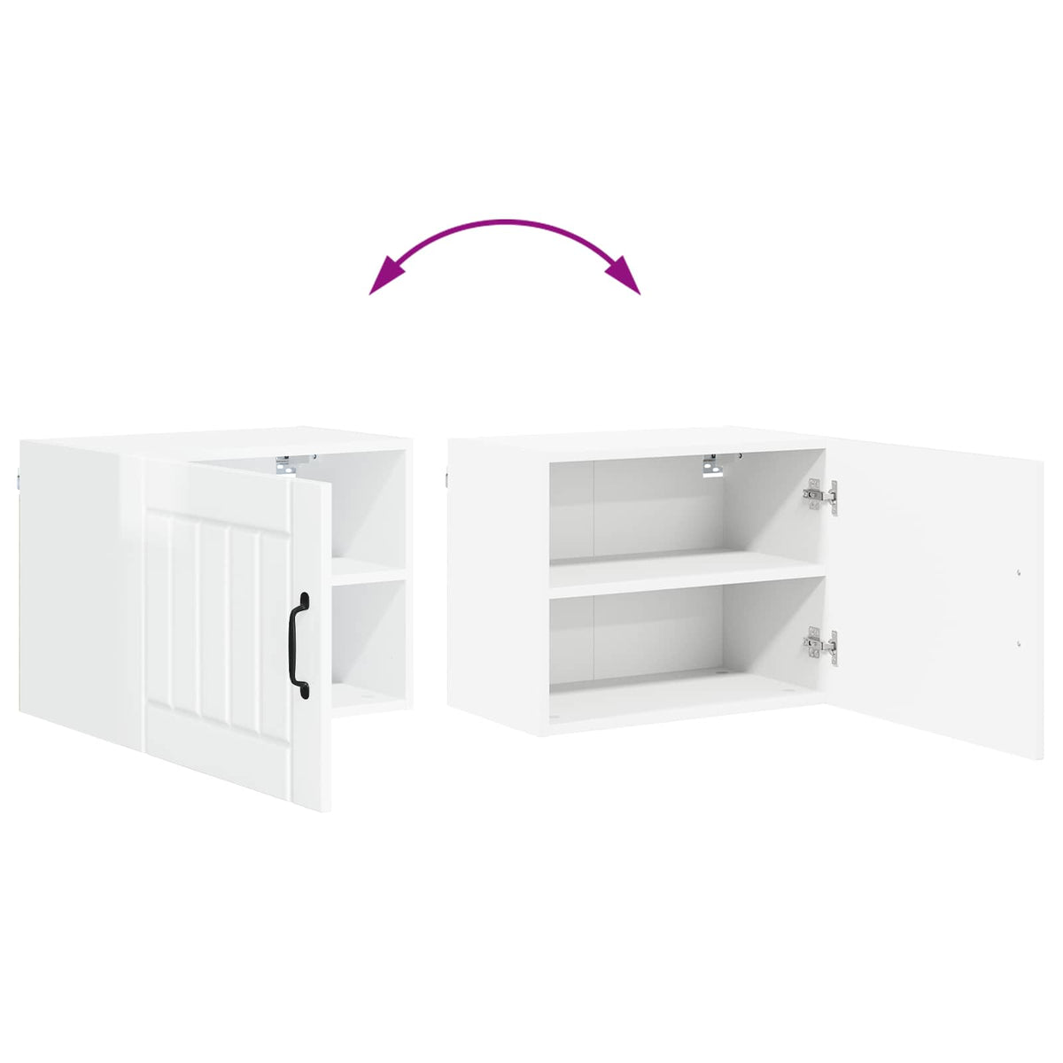 vidaXL Wall Cabinet LUCCA High Gloss White 50 x 31 x 40 cm