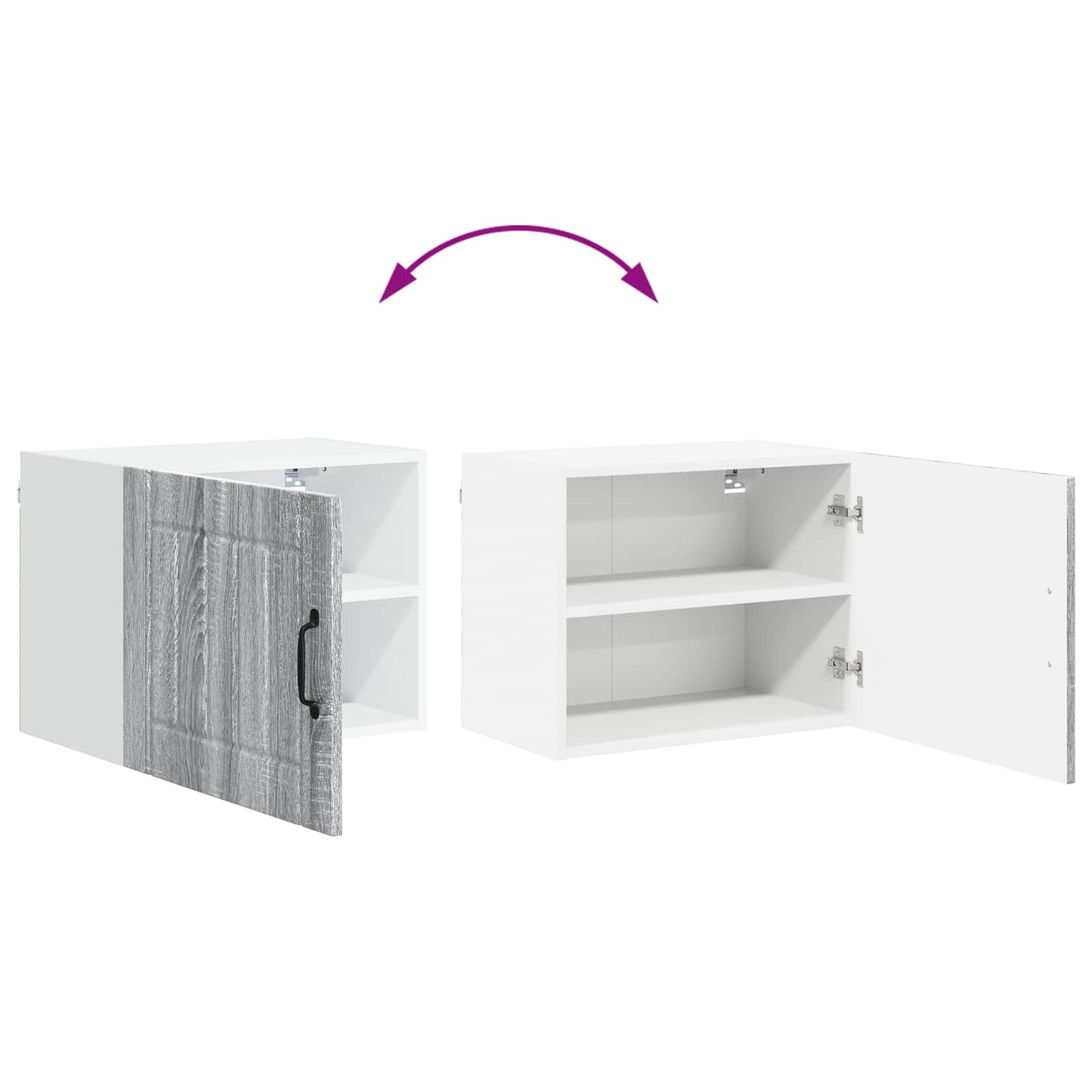 vidaXL Wall Cabinet LUCCA Grey Sonoma 50 x 31 x 40 cm Engineered Wood
