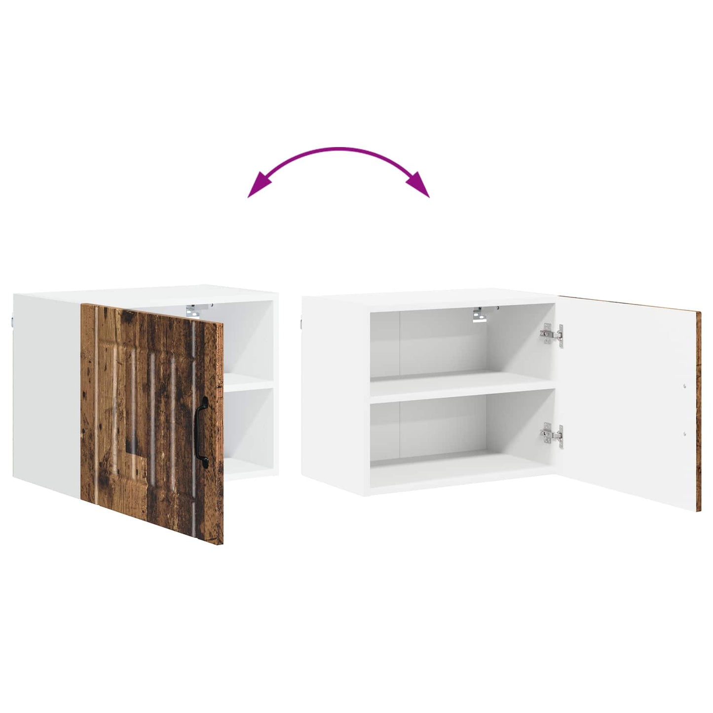 vidaXL Wall Cabinet LUCCA 2 pcs Old Wood Engineered Wood