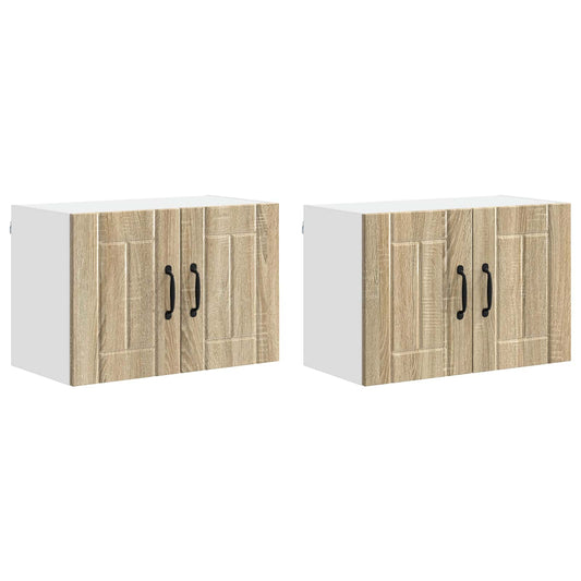 vidaXL Wall Cabinet LUCCA 2 pcs Sonoma Oak 60 x 31 x 40 cm