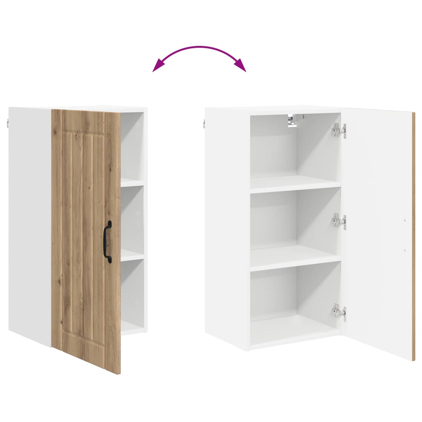vidaXL Wall Cabinet LUCCA Artisan Oak 40 x 31 x 80 cm Engineered Wood