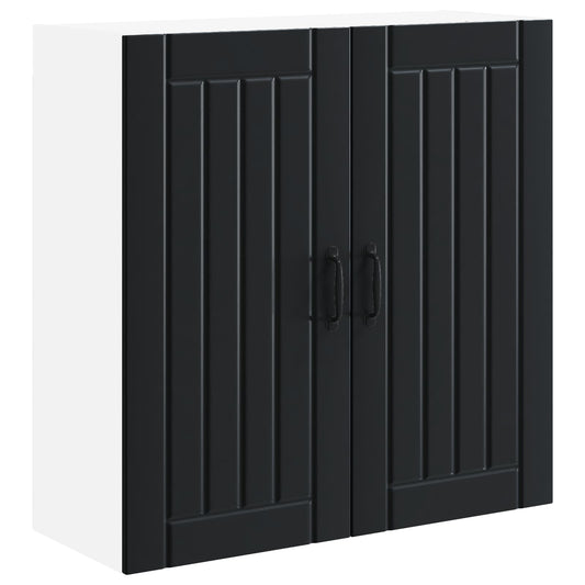 vidaXL Wall Cabinet LUCCA Black 80 x 31 x 80 cm Engineered Wood