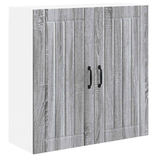 vidaXL Wall Cabinet LUCCA Grey Sonoma 80 x 31 x 80 cm Engineered Wood