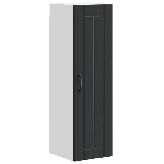 vidaXL Wall Cabinet LUCCA Black 30 x 31 x 100 cm Engineered Wood